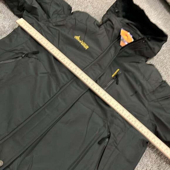 NWT NEW Moerdeng Men's Windbreaker Jacket Black Large‎ Long Sleeve Waterproof - Picture 12 of 15